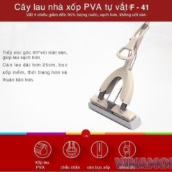Cây lau nhà xốp PVA tự vắt Vinamop F-41