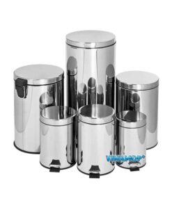Thùng rác inox tròn đạp chân nắp cao VINAMOP