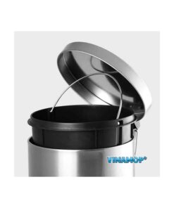 Alternative view of Thùng rác inox tròn đạp chân nắp cao VINAMOP