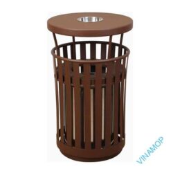 Thùng rác trụ cổ điển có mái che DA-33