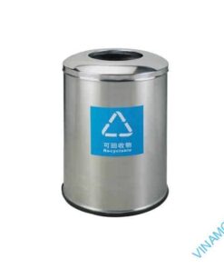 Thùng rác trụ tròn lớn nắp vòm DB-34P