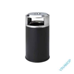 Thùng rác trụ tròn thẳng có khay gạt tàn DB-48EB