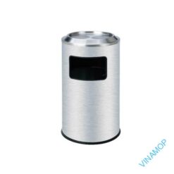 Thùng rác lớn trụ tròn inox DB-48F