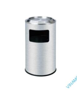 Thùng rác lớn trụ tròn inox DB-48F