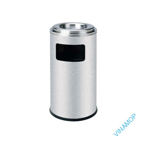Thùng rác trụ tròn lớn nắp có gạt tàn DB-48H