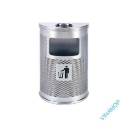 Alternative view of Semi-Round Wall Side Dustbin  DB-55