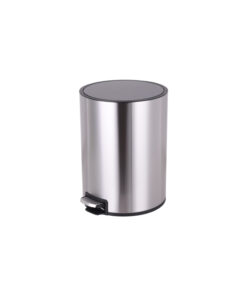 Thùng rác inox nắp phẳng đạp chân 5L