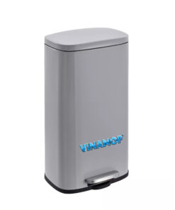 Thùng rác chữ nhật đạp chân inox màu 12L